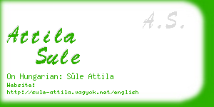 attila sule business card